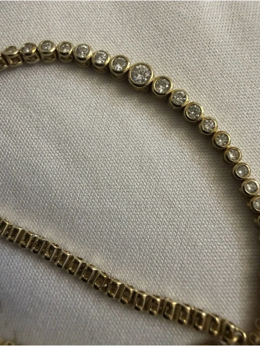 925 Sterling Silver 14K Gold Plated 1.60TCW Lab Grown Diamond Tennis Bracelet